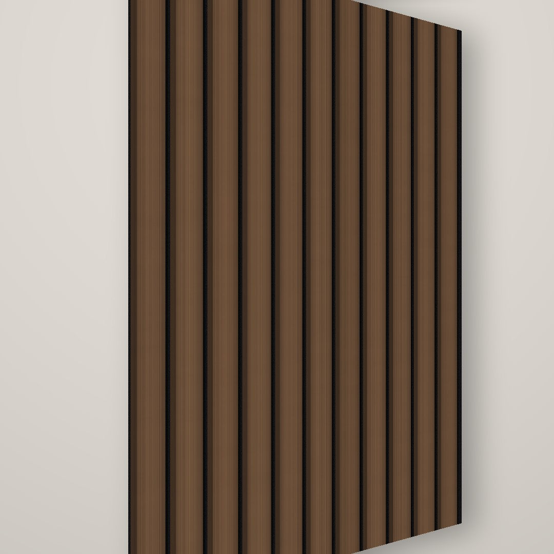 Mesa Ribbed Wall Panel – Smoked Oak